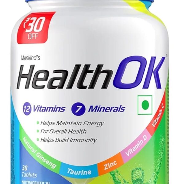 Health OK Multivitamin Tablets – Daily Energy & Immunity Booster